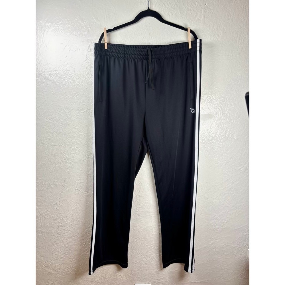 Baleaf Women's Black Track Pants Athletic Side Stripe Drawstring 3XL Athleisure